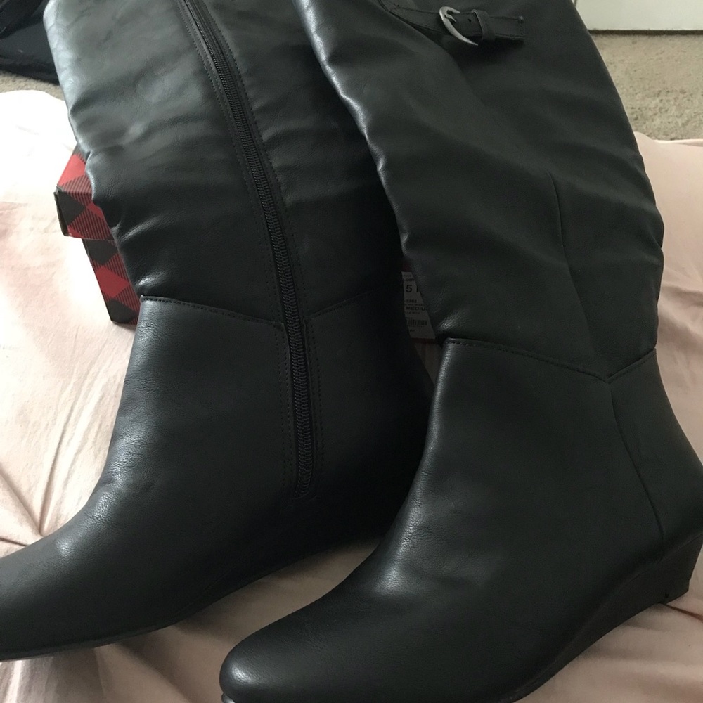 AZ ANELLA WIDE CALF LEATHER BOOT